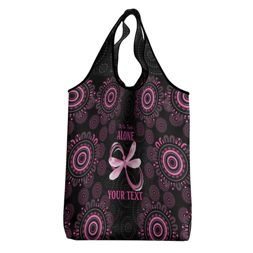 Personalized Pink Dragonfly Aboriginal of Hope Grocery Bag Australia’s Breast Cancer Awareness - Aussie Hoodie