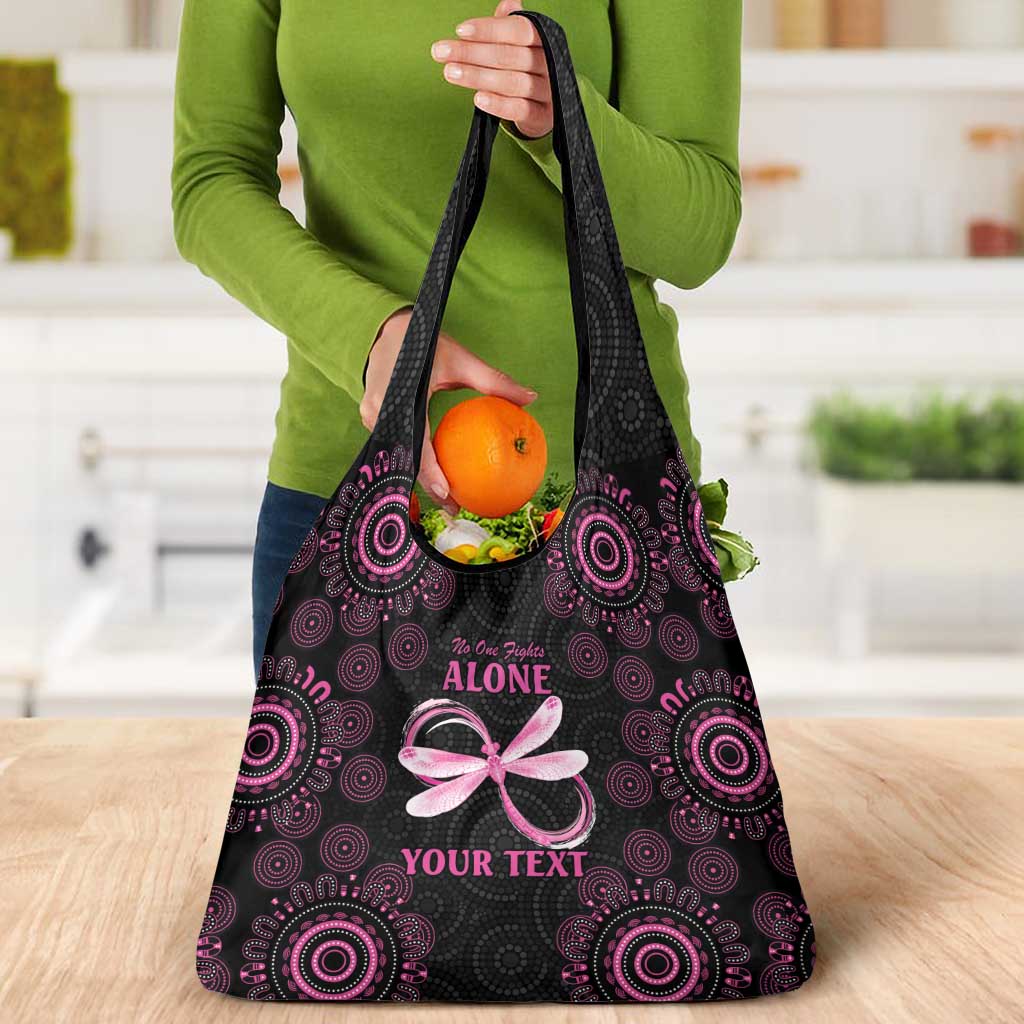 Personalized Pink Dragonfly Aboriginal of Hope Grocery Bag Australia’s Breast Cancer Awareness - Aussie Hoodie
