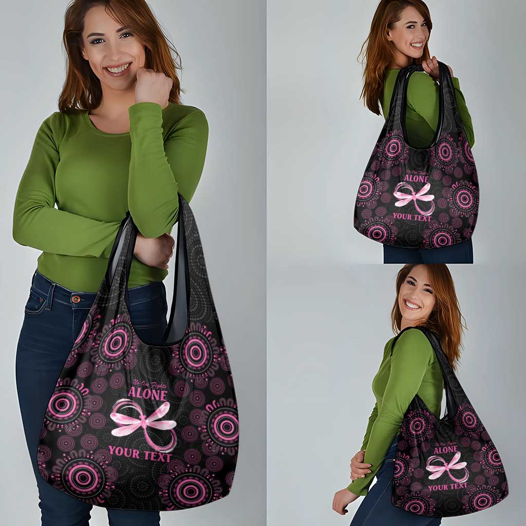 Personalized Pink Dragonfly Aboriginal of Hope Grocery Bag Australia’s Breast Cancer Awareness - Aussie Hoodie