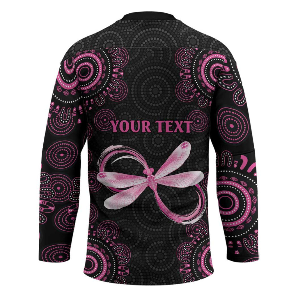 Personalized Pink Dragonfly Aboriginal of Hope Hockey Jersey Australia���s Breast Cancer Awareness - Aussie Hoodie