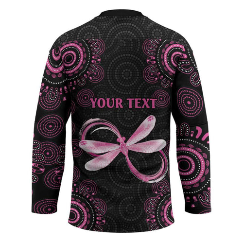 Personalized Pink Dragonfly Aboriginal of Hope Hockey Jersey Australia���s Breast Cancer Awareness - Aussie Hoodie