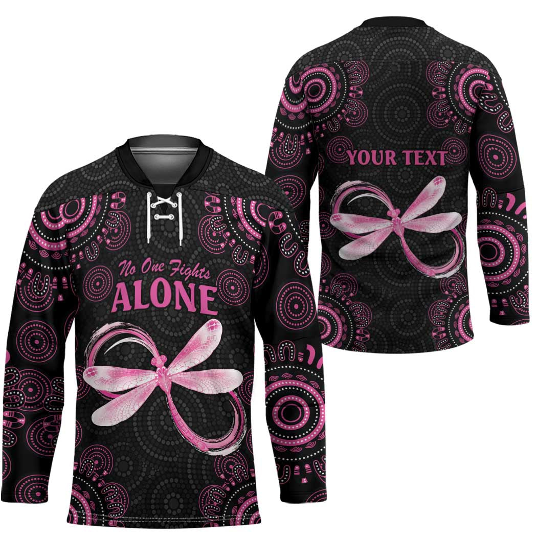 Personalized Pink Dragonfly Aboriginal of Hope Hockey Jersey Australia���s Breast Cancer Awareness - Aussie Hoodie