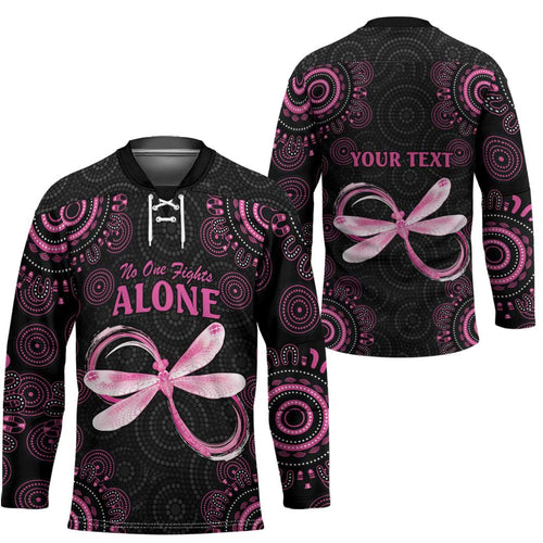 Personalized Pink Dragonfly Aboriginal of Hope Hockey Jersey Australia���s Breast Cancer Awareness - Aussie Hoodie