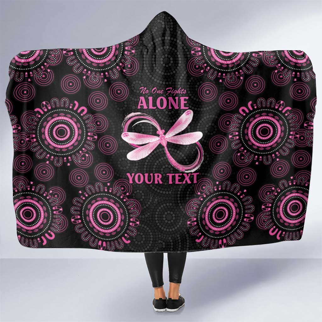 Personalized Pink Dragonfly Aboriginal of Hope Hooded Blanket Australia’s Breast Cancer Awareness - Aussie Hoodie