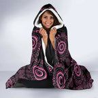 Personalized Pink Dragonfly Aboriginal of Hope Hooded Blanket Australia’s Breast Cancer Awareness - Aussie Hoodie