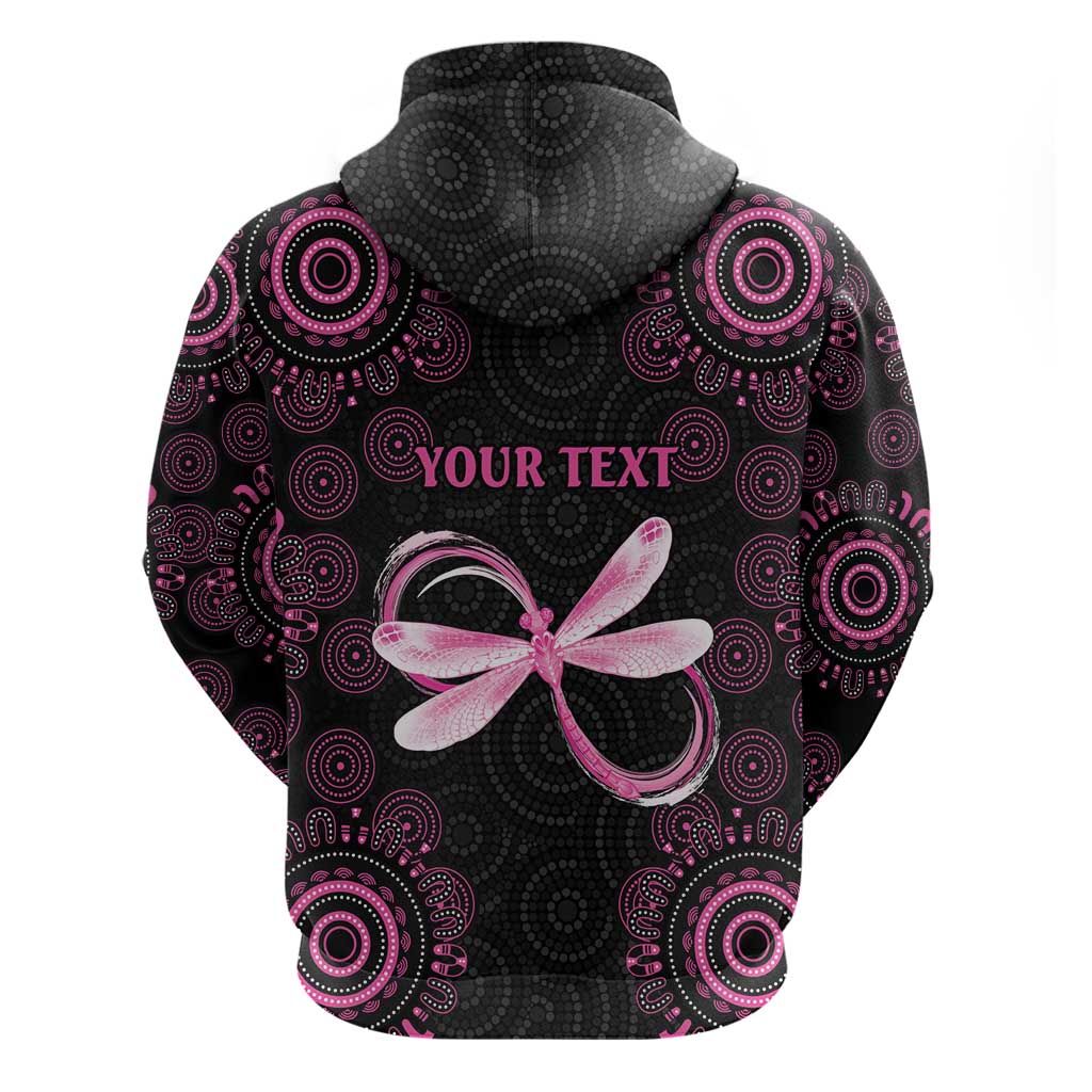 Personalized Pink Dragonfly Aboriginal of Hope Hoodie Australia’s Breast Cancer Awareness - Aussie Hoodie
