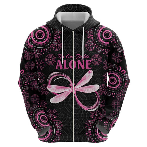 Personalized Pink Dragonfly Aboriginal of Hope Hoodie Australia’s Breast Cancer Awareness - Aussie Hoodie