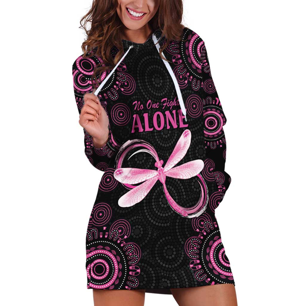 Personalized Pink Dragonfly Aboriginal of Hope Hoodie Dress Australia’s Breast Cancer Awareness - Aussie Hoodie