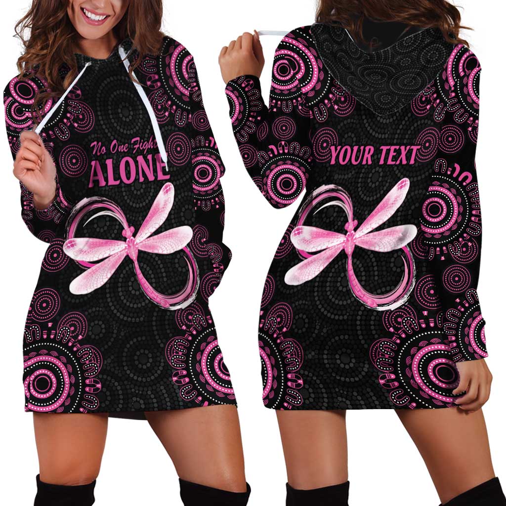 Personalized Pink Dragonfly Aboriginal of Hope Hoodie Dress Australia’s Breast Cancer Awareness - Aussie Hoodie
