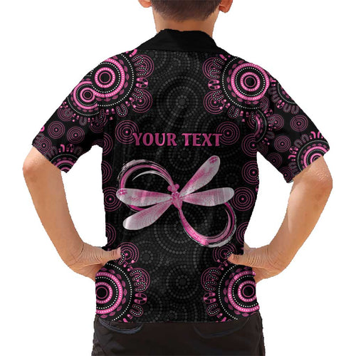 Personalized Pink Dragonfly Aboriginal of Hope Kid Hawaiian Shirt Australia’s Breast Cancer Awareness - Aussie Hoodie