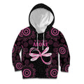 Personalized Pink Dragonfly Aboriginal of Hope Kid Hoodie Australia’s Breast Cancer Awareness - Aussie Hoodie