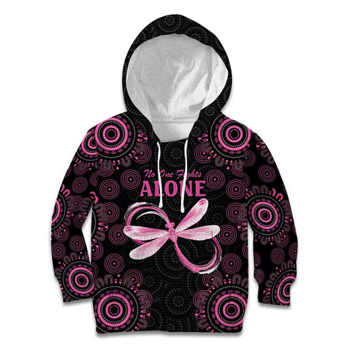Personalized Pink Dragonfly Aboriginal of Hope Kid Hoodie Australia’s Breast Cancer Awareness - Aussie Hoodie
