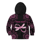 Personalized Pink Dragonfly Aboriginal of Hope Kid Hoodie Australia’s Breast Cancer Awareness - Aussie Hoodie