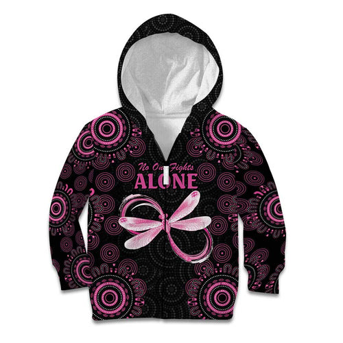 Personalized Pink Dragonfly Aboriginal of Hope Kid Hoodie Australia’s Breast Cancer Awareness - Aussie Hoodie
