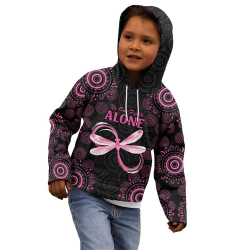 Personalized Pink Dragonfly Aboriginal of Hope Kid Hoodie Australia’s Breast Cancer Awareness - Aussie Hoodie