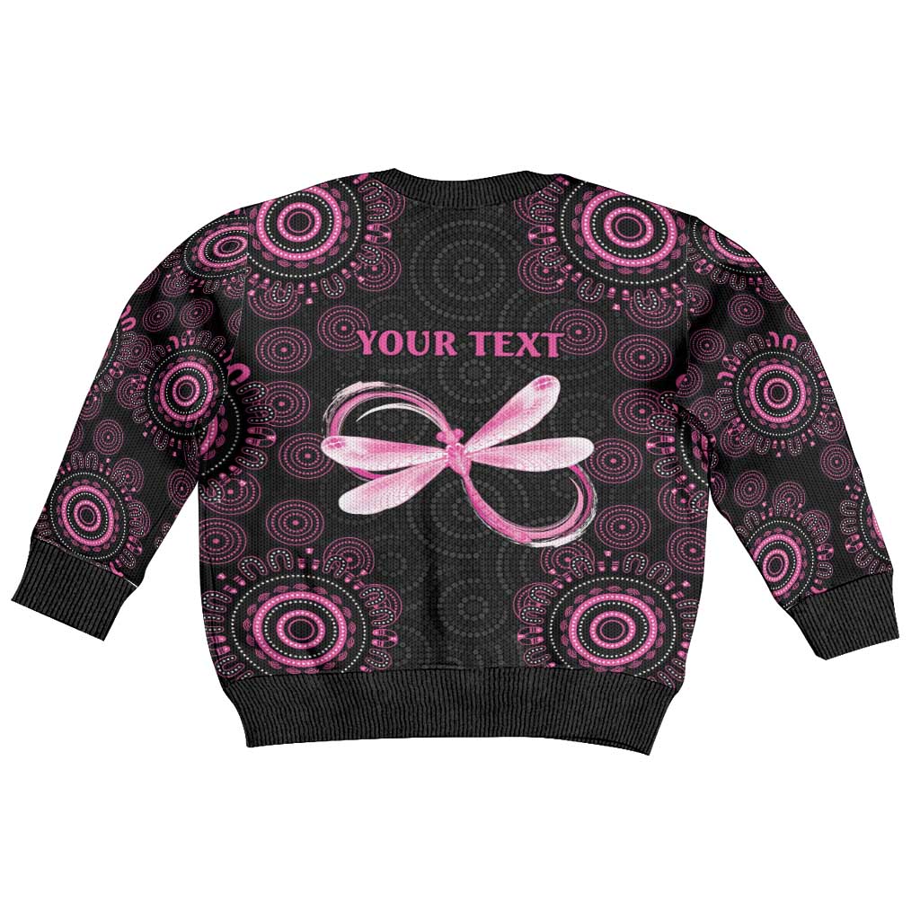 Personalized Pink Dragonfly Aboriginal of Hope Kid Ugly Christmas Sweater Australia’s Breast Cancer Awareness - Aussie Hoodie
