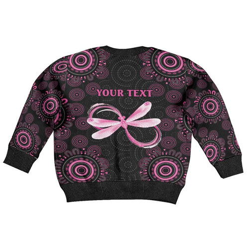 Personalized Pink Dragonfly Aboriginal of Hope Kid Ugly Christmas Sweater Australia’s Breast Cancer Awareness - Aussie Hoodie