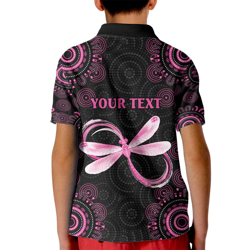 Personalized Pink Dragonfly Aboriginal of Hope Kid Polo Shirt Australia’s Breast Cancer Awareness - Aussie Hoodie
