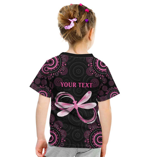 Personalized Pink Dragonfly Aboriginal of Hope Kid T Shirt Australia’s Breast Cancer Awareness - Aussie Hoodie