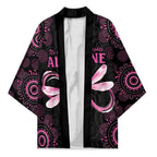 Personalized Pink Dragonfly Aboriginal of Hope Kimono Australia’s Breast Cancer Awareness - Aussie Hoodie