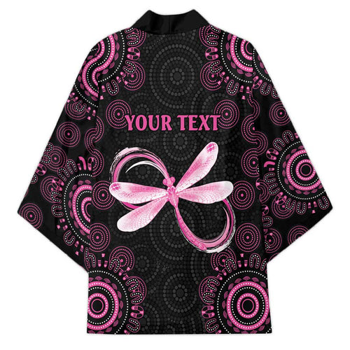 Personalized Pink Dragonfly Aboriginal of Hope Kimono Australia’s Breast Cancer Awareness - Aussie Hoodie