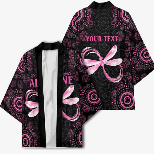 Personalized Pink Dragonfly Aboriginal of Hope Kimono Australia’s Breast Cancer Awareness - Aussie Hoodie