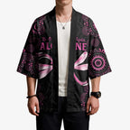 Personalized Pink Dragonfly Aboriginal of Hope Kimono Australia’s Breast Cancer Awareness - Aussie Hoodie