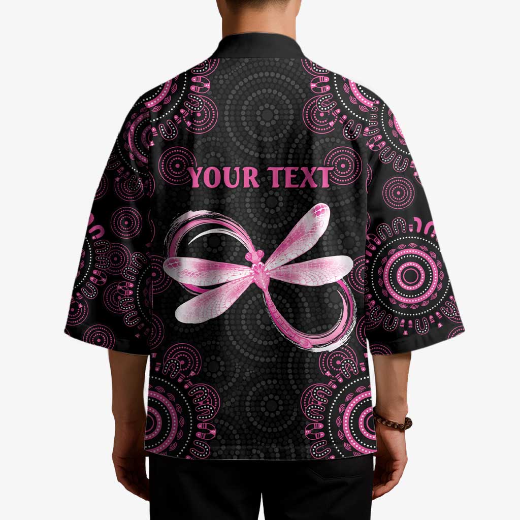 Personalized Pink Dragonfly Aboriginal of Hope Kimono Australia’s Breast Cancer Awareness - Aussie Hoodie