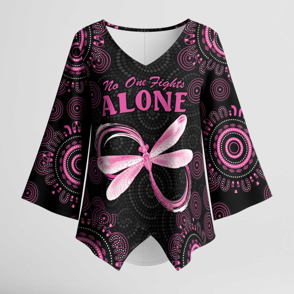 Personalized Pink Dragonfly Aboriginal of Hope Kimono Sleeve Blouse Australia’s Breast Cancer Awareness - Aussie Hoodie