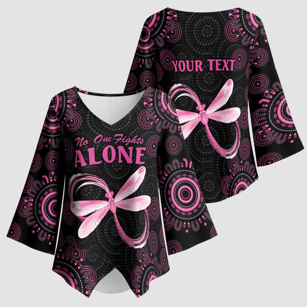 Personalized Pink Dragonfly Aboriginal of Hope Kimono Sleeve Blouse Australia’s Breast Cancer Awareness - Aussie Hoodie