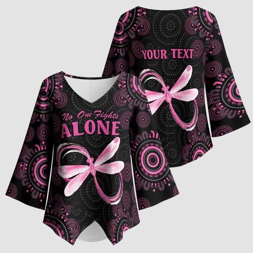 Personalized Pink Dragonfly Aboriginal of Hope Kimono Sleeve Blouse Australia’s Breast Cancer Awareness - Aussie Hoodie
