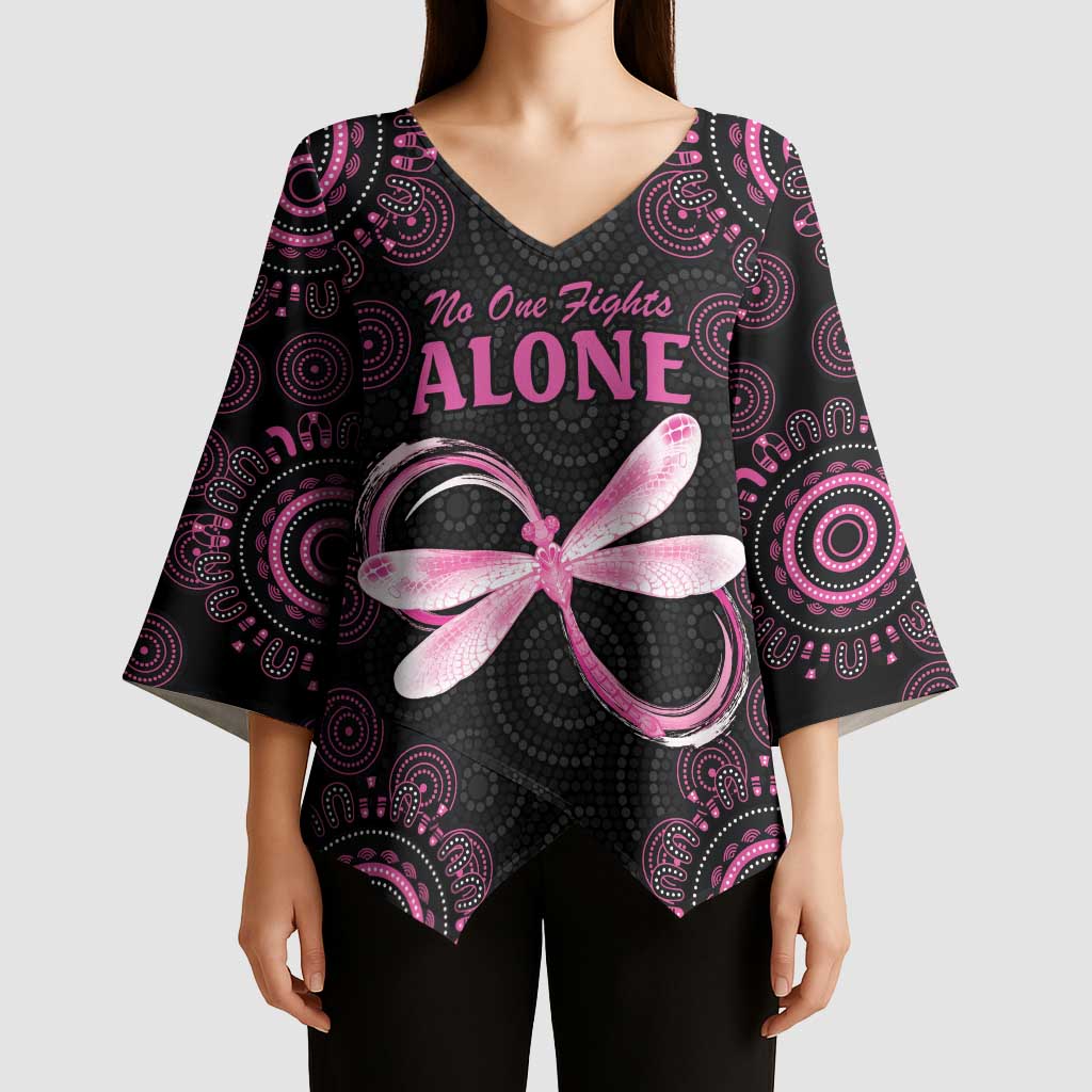 Personalized Pink Dragonfly Aboriginal of Hope Kimono Sleeve Blouse Australia’s Breast Cancer Awareness - Aussie Hoodie