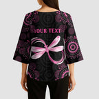 Personalized Pink Dragonfly Aboriginal of Hope Kimono Sleeve Blouse Australia’s Breast Cancer Awareness - Aussie Hoodie