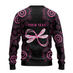Personalized Pink Dragonfly Aboriginal of Hope Ugly Christmas Sweater Australia’s Breast Cancer Awareness - Aussie Hoodie