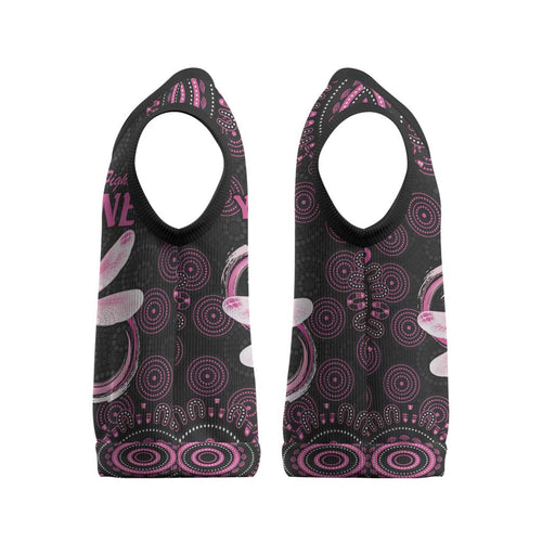 Personalized Pink Dragonfly Aboriginal of Hope Christmas Knitted V-Neck Vest Australia’s Breast Cancer Awareness - Aussie Hoodie