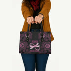 Personalized Pink Dragonfly Aboriginal of Hope Leather Bag Australia’s Breast Cancer Awareness - Aussie Hoodie