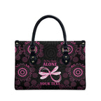 Personalized Pink Dragonfly Aboriginal of Hope Leather Bag Australia’s Breast Cancer Awareness - Aussie Hoodie