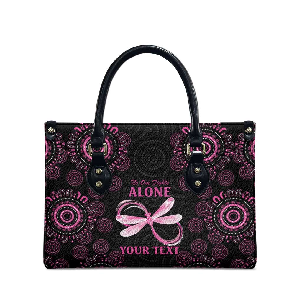Personalized Pink Dragonfly Aboriginal of Hope Leather Bag Australia’s Breast Cancer Awareness - Aussie Hoodie