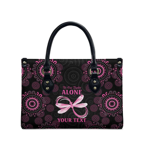 Personalized Pink Dragonfly Aboriginal of Hope Leather Bag Australia’s Breast Cancer Awareness - Aussie Hoodie