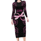 Personalized Pink Dragonfly Aboriginal of Hope Long Sleeve Bodycon Dress Australia’s Breast Cancer Awareness - Aussie Hoodie