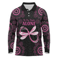 Personalized Pink Dragonfly Aboriginal of Hope Long Sleeve Polo Shirt Australia’s Breast Cancer Awareness - Aussie Hoodie
