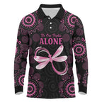 Personalized Pink Dragonfly Aboriginal of Hope Long Sleeve Polo Shirt Australia’s Breast Cancer Awareness - Aussie Hoodie