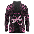 Personalized Pink Dragonfly Aboriginal of Hope Long Sleeve Polo Shirt Australia’s Breast Cancer Awareness - Aussie Hoodie