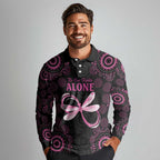 Personalized Pink Dragonfly Aboriginal of Hope Long Sleeve Polo Shirt Australia’s Breast Cancer Awareness - Aussie Hoodie