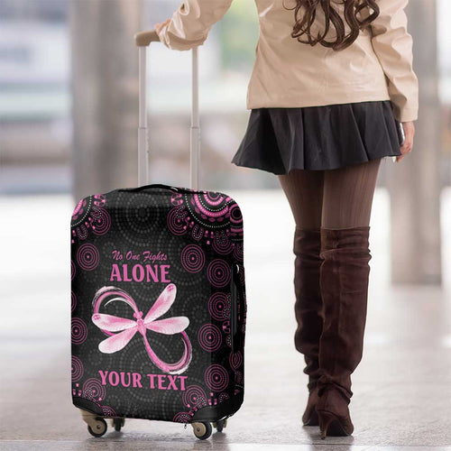 Personalized Pink Dragonfly Aboriginal of Hope Luggage Cover Australia’s Breast Cancer Awareness - Aussie Hoodie