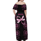 Personalized Pink Dragonfly Aboriginal of Hope Off Shoulder Maxi Dress Australia’s Breast Cancer Awareness - Aussie Hoodie