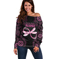 Personalized Pink Dragonfly Aboriginal of Hope Off Shoulder Sweater Australia’s Breast Cancer Awareness - Aussie Hoodie