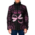 Personalized Pink Dragonfly Aboriginal of Hope Padded Jacket Australia’s Breast Cancer Awareness - Aussie Hoodie