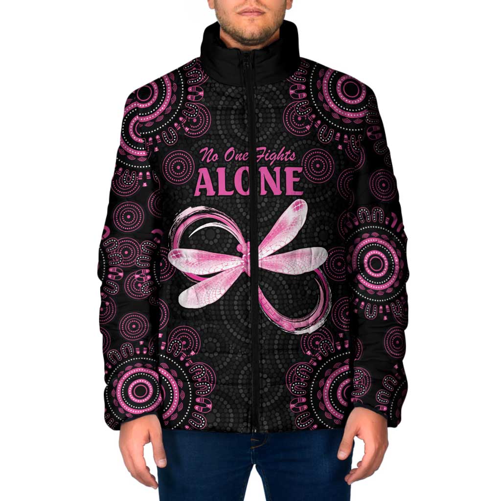 Personalized Pink Dragonfly Aboriginal of Hope Padded Jacket Australia’s Breast Cancer Awareness - Aussie Hoodie