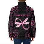 Personalized Pink Dragonfly Aboriginal of Hope Padded Jacket Australia’s Breast Cancer Awareness - Aussie Hoodie